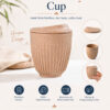 Eco Friendly Cup made from bamboo, rice husk & coffee husk.